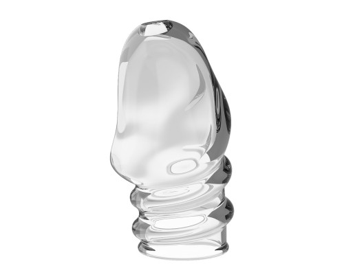 Заказать Прозрачная утолщающая насадка на пенис Jeremy - 7 см.