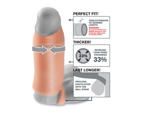 Заказать Телесная насадка Real Feel Enhancer XL - 17 см.