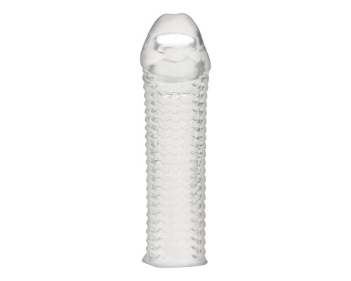 Заказать Текстурированная насадка на пенис Clear Textured Penis Enhancing Sleeve Extension - 16,5 см.