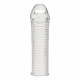 Заказать Текстурированная насадка на пенис Clear Textured Penis Enhancing Sleeve Extension - 16,5 см.