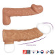 Заказать Телесная открытая насадка-реалистик с подхватом мошонки Nude Sleeve L - 14 см.