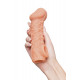 Заказать Телесная закрытая насадка с шершавой головкой Cock Sleeve Size L - 17,6 см.