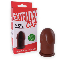 Коричневый латексный удлинитель пениса 2.5 in