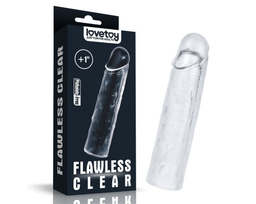 Заказать Прозрачная насадка-удлинитель Flawless Clear Penis Sleeve Add 1 - 15,5 см.