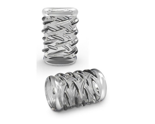 Заказать Прозрачная насадка с объёмными чёрточками STAY HARD COCK SLEEVE 06 CLEAR