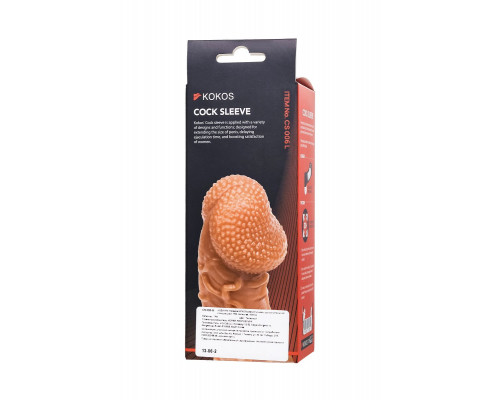 Заказать Телесная закрытая насадка с венками Cock Sleeve Size L - 17,6 см. Заказать Телесная закрытая насадка с венками Cock Sleeve Size L - 17,6 см.