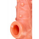 Заказать Насадка на фаллос с отверстием для мошонки EXTREME SLEEVE - 17,6 см.