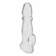 Заказать Прозрачная насадка для пениса Girthy Penis Enhancing Sleeve Extension - 17,1 см.