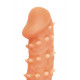 Заказать Телесная закрытая насадка с пупырышками Cock Sleeve Size L - 17,6 см.