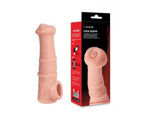 Заказать Телесная фантазийная насадка на член Cock Sleeve Size M