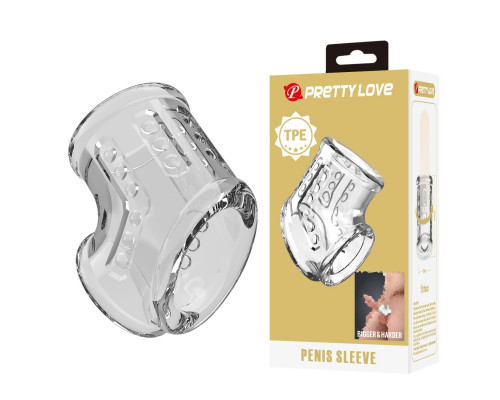 Прозрачная насадка на пенис и мошонку