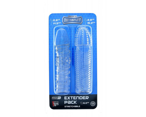 Заказать Комплект из 2 прозрачных насадок на пенис PENIS EXTENDER PACK
