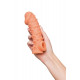 Заказать Телесная закрытая насадка с пупырышками Cock Sleeve Size L - 17,6 см.