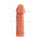 Заказать Телесная насадка на фаллос с отверстием для мошонки EXTREME SLEEVE - 17,6 см.