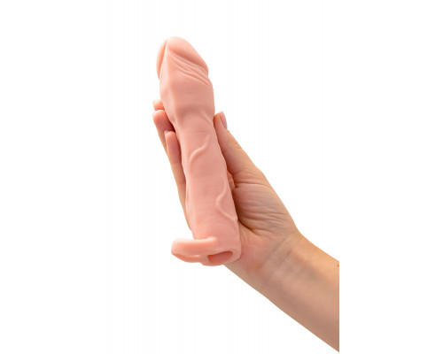 Заказать Телесная удлиняющая насадка с подхватом - 19 см.
