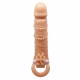 Заказать Телесная удлиняющая вибронасадка Penis Sleeve Connor - 17 см.