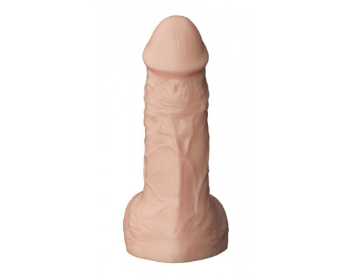 Телесный фаллоудлинитель с мошонкой Cock Next - 19 см.