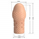 Телесная текстурированная насадка на пенис Becks - 8 см.