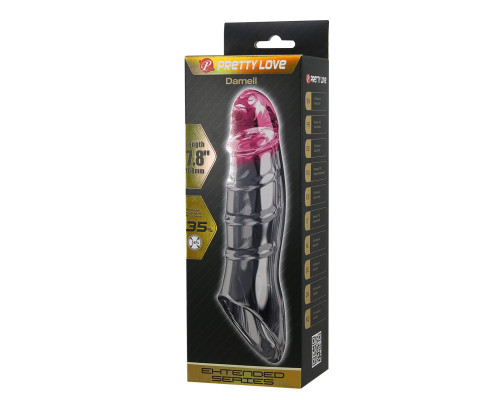 Прозрачная удлиняющая насадка на пенис Darnel