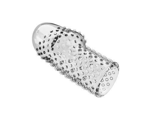 Прозрачная текстурированная насадка на пенис Becks - 8 см.