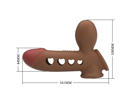 Заказать Насадка на пенис с эффектом расширения Tyronn - 16,1 см.