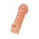Заказать Телесная закрытая насадка с шишечками Cock Sleeve 008 Size S - 13,8 см.