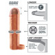 Заказать Телесная насадка с кольцом Perfect 1 Extension with Ball Strap - 17 см.