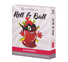 Стимулирующий презерватив-насадка Roll   Ball Raspberry