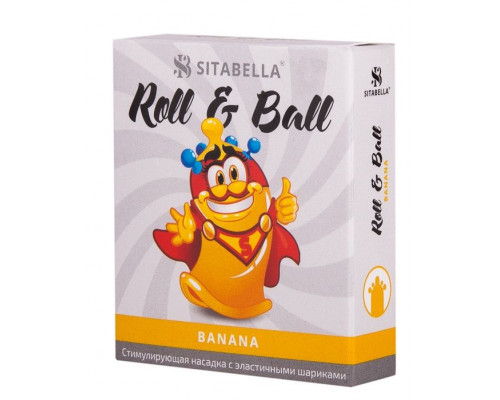 Заказать Стимулирующий презерватив-насадка Roll   Ball Banana