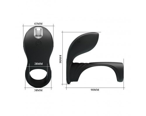 Заказать Черная насадка на пенис с вибрацией Vibration Penis Sleeve II