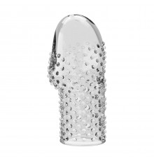 Прозрачная текстурированная насадка на пенис Becks - 8 см.