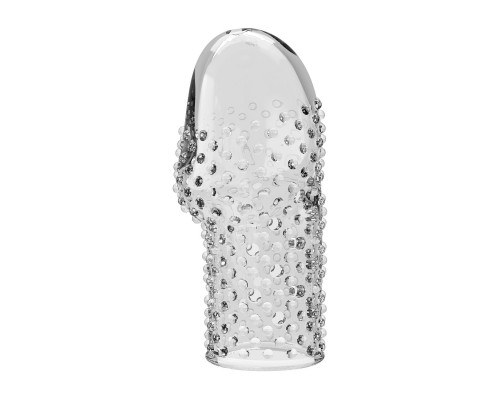 Прозрачная текстурированная насадка на пенис Becks - 8 см.