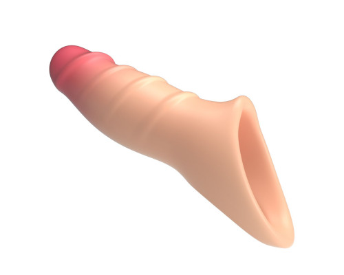 Телесная удлиняющая насадка на пенис Darnel