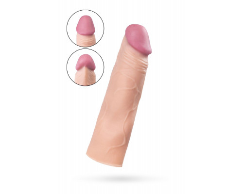 Реалистичная насадка с ярко выраженной головкой - 16,5 см.