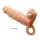 Заказать Телесная удлиняющая вибронасадка Penis Sleeve Connor - 17 см.