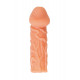Заказать Телесная закрытая насадка с венками Cock Sleeve Size L - 17,6 см.