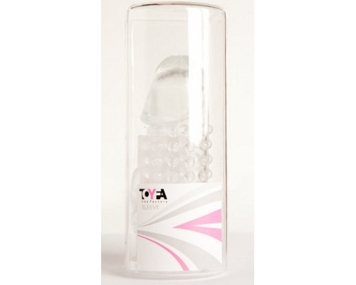 Гелевая прозрачная насадка с 2 отростками - 13 см.