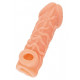 Заказать Телесная закрытая насадка с венками Cock Sleeve Size L - 17,6 см.