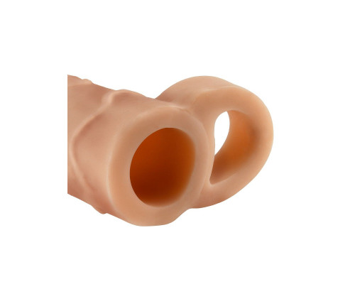 Заказать Телесная насадка с кольцом Perfect 2  Extension with Ball Strap - 19 см.