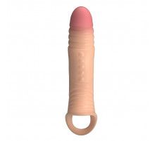 Телесная удлиняющая насадка на пенис с вибрацией