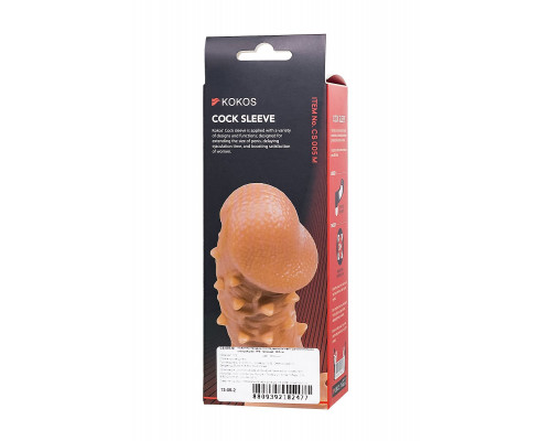 Заказать Телесная закрытая насадка с пупырышками Cock Sleeve Size M - 15,6 см.