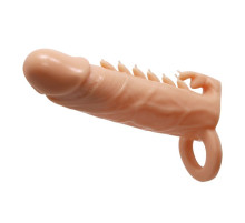 Телесная удлиняющая насадка Penis Sleeve Emmitt - 17 см.