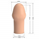 Телесная насадка на пенис Huel - 9 см.