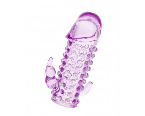 Закрытая фиолетовая насадка с 2 отростками - 13 см.