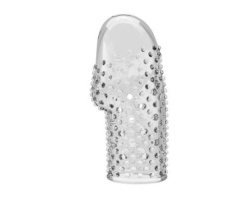 Прозрачная текстурированная насадка на пенис Becks - 8 см.