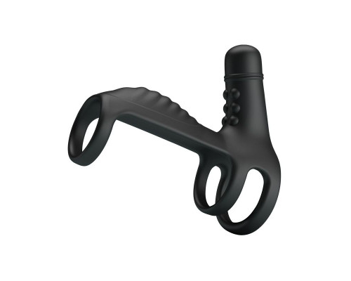 Заказать Черная вибронасадка на пенис Vibrating Penis Sling