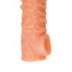 Заказать Телесная закрытая насадка с шершавой головкой Cock Sleeve Size L - 17,6 см.