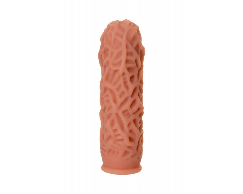 Заказать Насадка на фаллос с рельефными складочками Extreme Sleeve 012 M-size - 14,7 см.