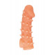 Заказать Телесная закрытая насадка с пупырышками Cock Sleeve Size L - 17,6 см.