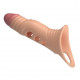 Телесная удлиняющая насадка на пенис с вибрацией